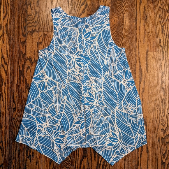 Always A.line Hawaii Slit Back Tank Top - Hawaiian Print - Small - Picture 4 of 7